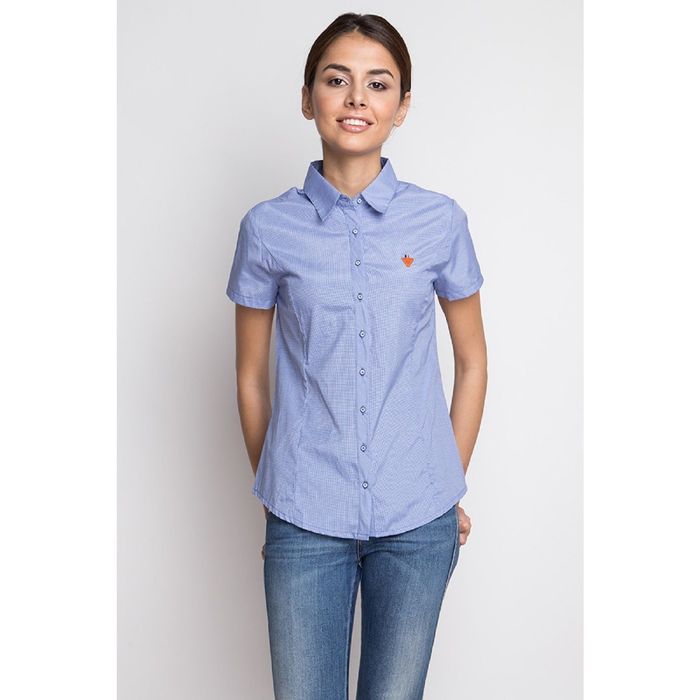 Рубашка женская арт.1075-15206-1, цвет голубой, размер 46, рост 170