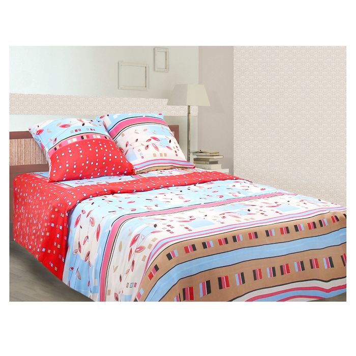 Постельное бельё ВыгоДА 2 сп., "Листья", размер 175х210 см, 175х210 см, 70х70 см - 2 шт., цвет МИКС