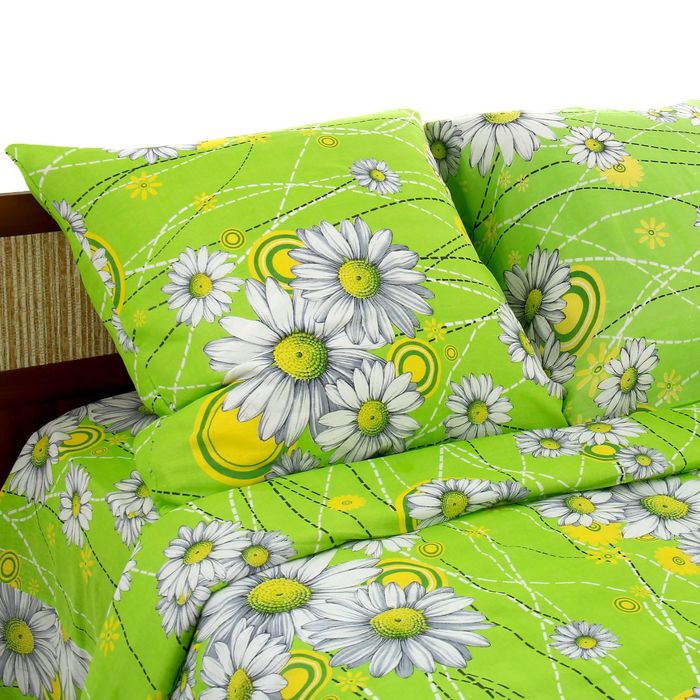 Постельное бельё ВыгоДА 2 сп. Ромашки, размер 175х210, 175х210, 70х70 - 2 шт., цвет МИКС