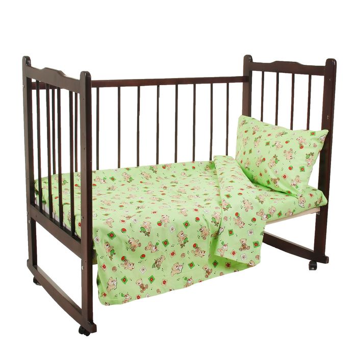 Детское постельное бельё Galtex "Медвежата", цвет микс, 147х112см, 150х100см, 40х60см 1шт, бязь 145±7 г/м