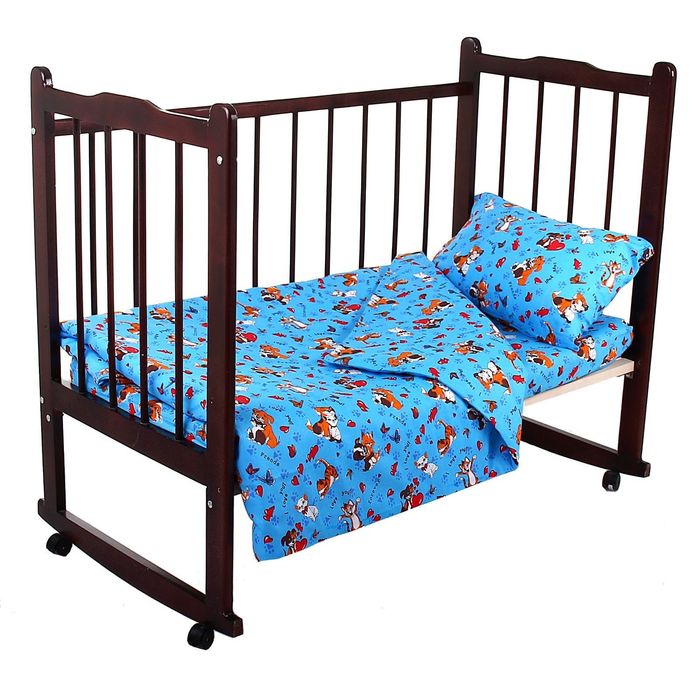 Детское постельное бельё Galtex "Друзья", цвет микс, 147х112см, 60х120см пр.рез., 40х60см 1шт, бязь 120±6 г/м