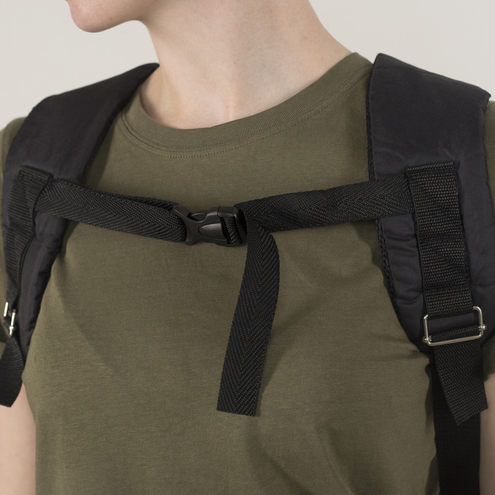 Рюкзак молодёжный на молнии, 3 отдела, 2 наружных кармана, чёрный/серый