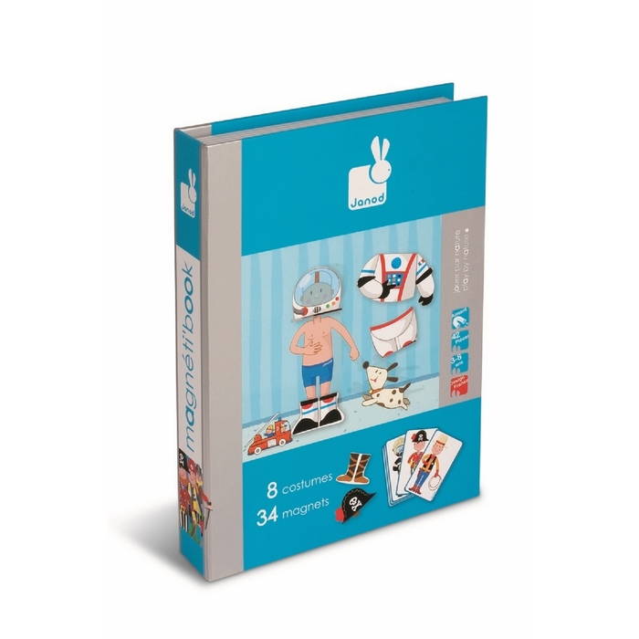 Магнитная книга-игра "Мальчишки в костюмах": 34 магнита, 8 костюмов