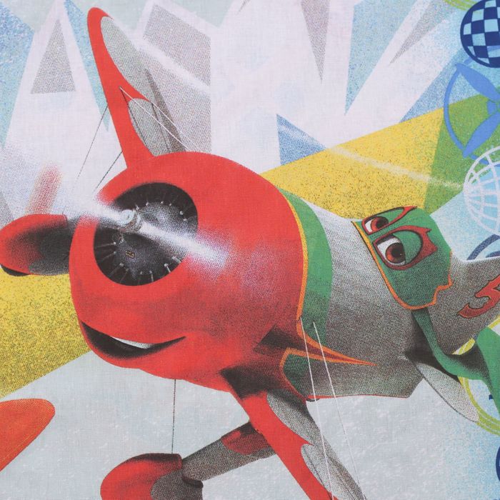 Простыня 1,5 сп "Дасти" Самолеты 150*214 см 100% хлопок, бязь