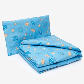 Комплект в кроватку для мальчика (одеяло 110*140 см, подушка 40*60 см), цвет МИКС Ош