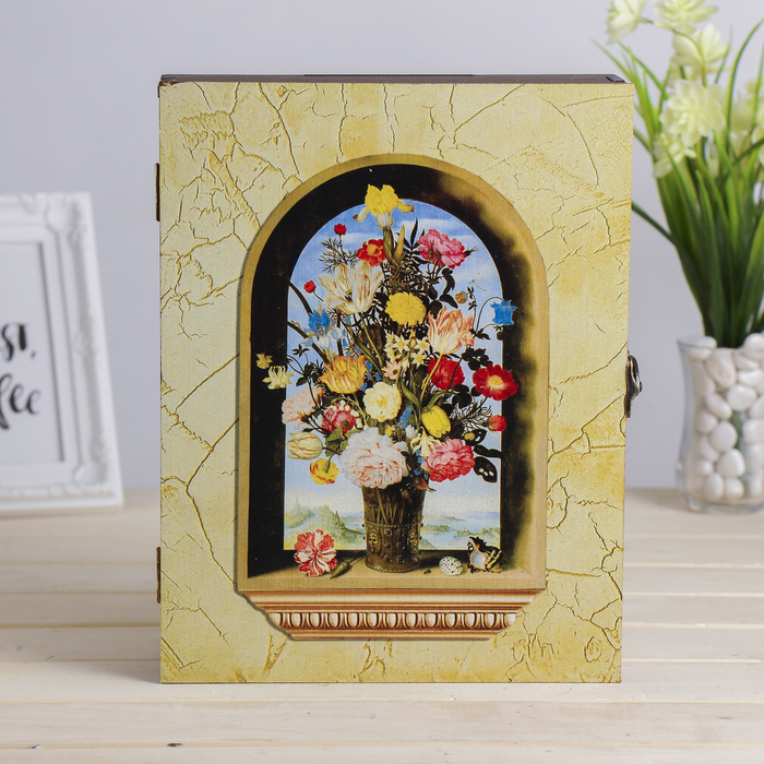 Ключница "Букет в стене"