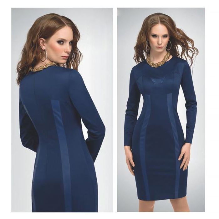 Платье женское, размер S, цвет морской