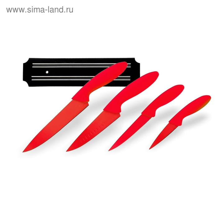 Набор ножей, CALVE, 5 предмета: восточный нож Santoku 13 см, нож поварской 20 см, цвет МИКС