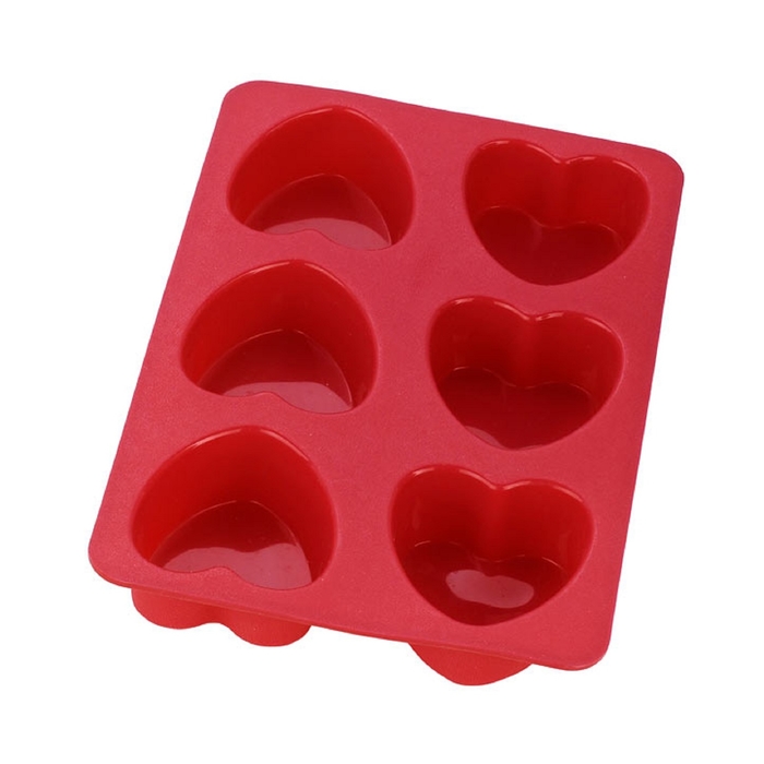 Форма для кексов, 6 ячеек, 27,7х18,4х3,5 см, силикон