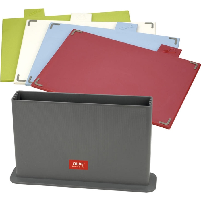 Набор досок разделочных CALVE, 5 предметов: 4 доски 30х20 см, подставка