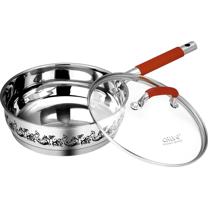 Сковорода с крышкой CALVE, 24 см, ручки с силиконом