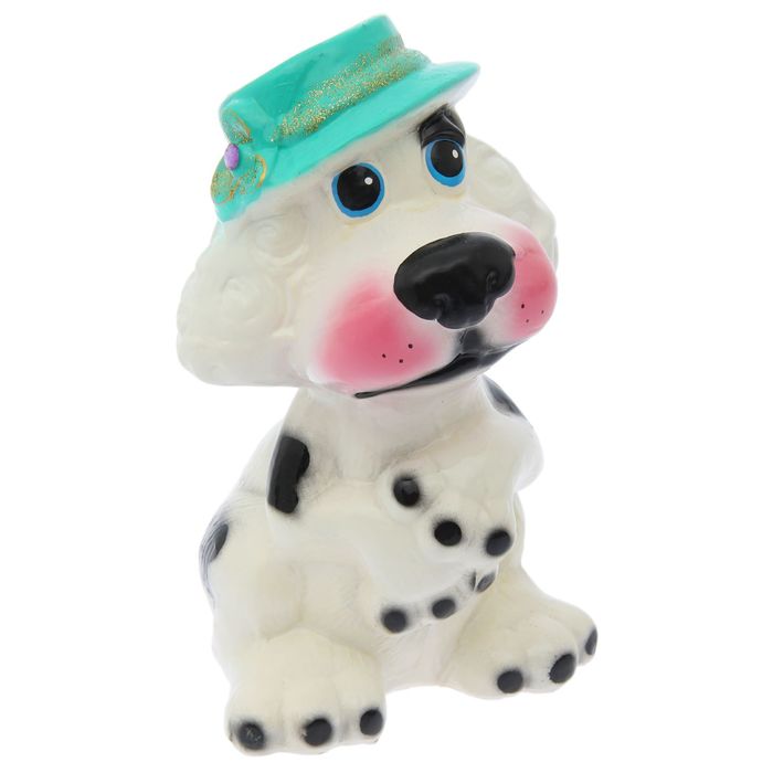 Копилка "Пудель" глянец, белая