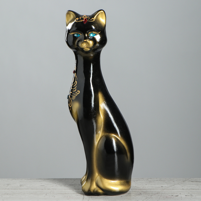 Копилка "Камила" средняя, глянец, черно-золотой