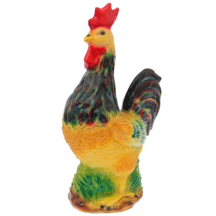Садовая фигура "Петух" большая, глянец, рыжая