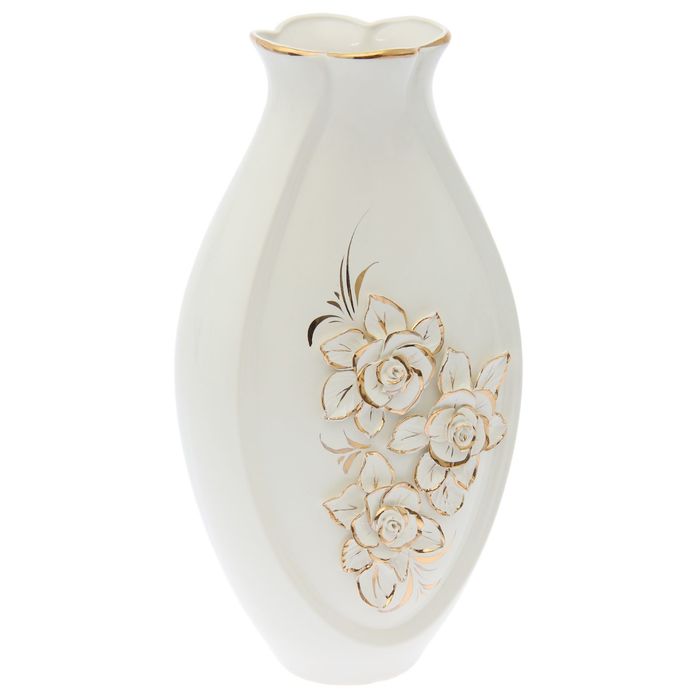 Ваза "Луксор" белая, лепка