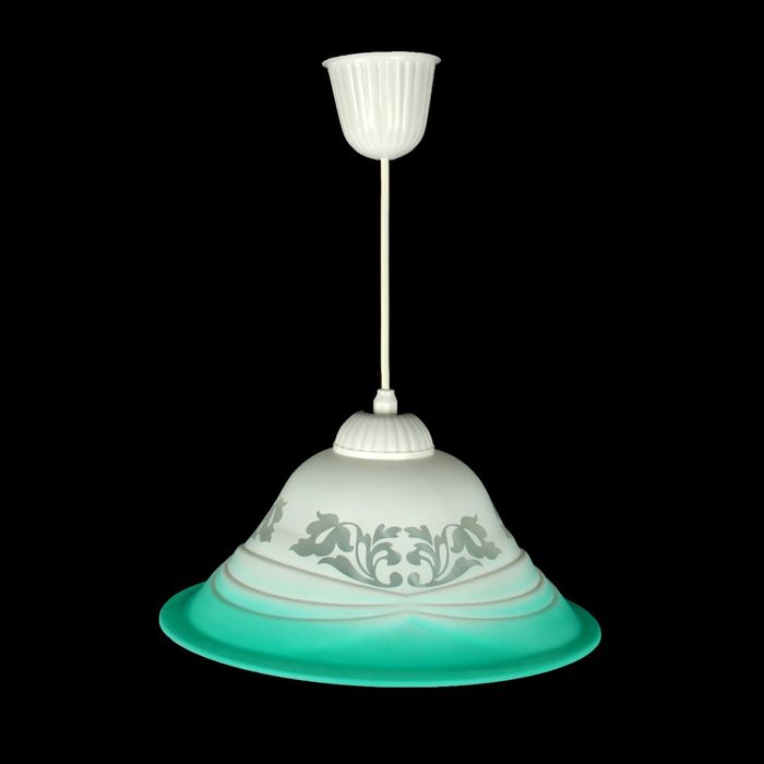 Светильник потолочный "Глория" зеленый d=17 см