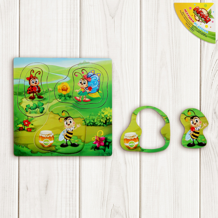 Рамка-вкладыш "На лугу", 6 элементов