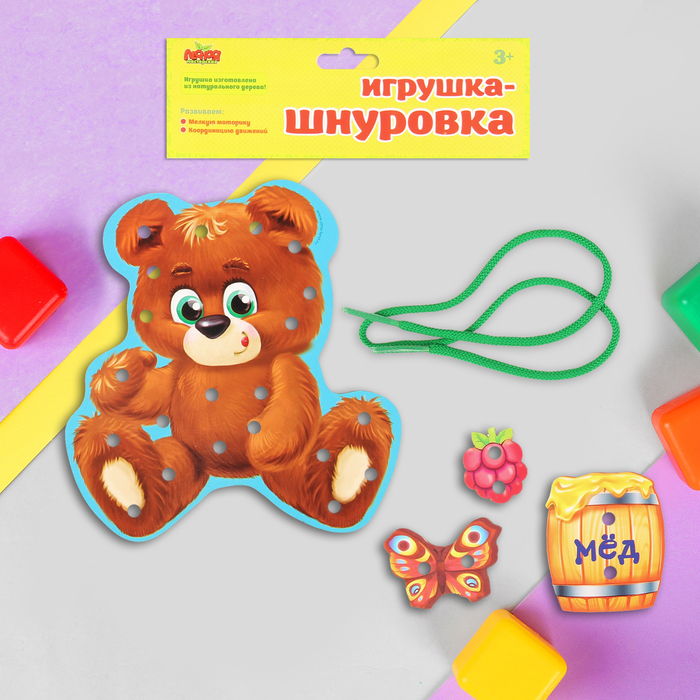 Шнуровка фигурная "Мишка"