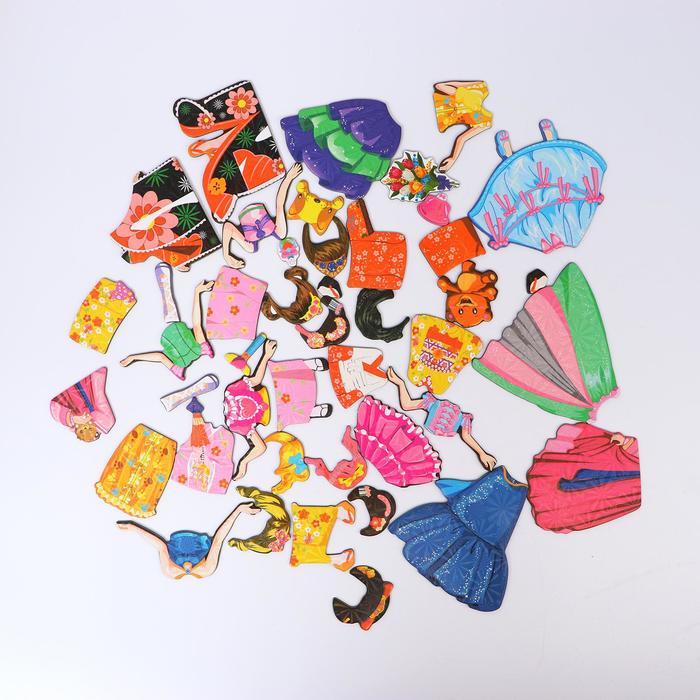 Конструктор магнитный "Принцесса": карточки, маркер, магнитные элементы