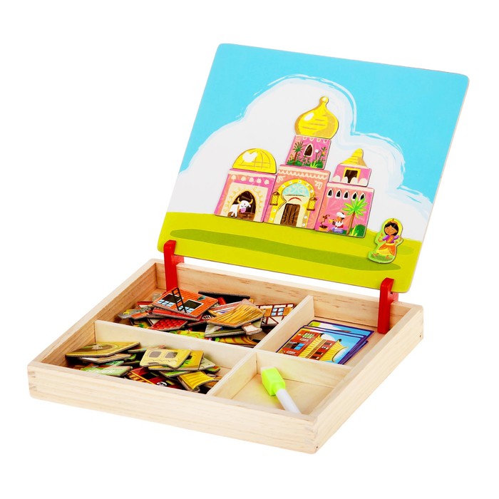 Конструктор магнитный "Арабская сказка": карточки, маркер, магнитные элементы