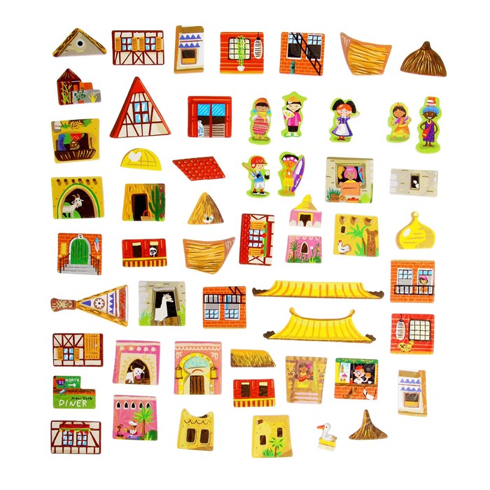 Конструктор магнитный "Арабская сказка": карточки, маркер, магнитные элементы