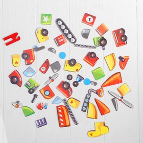 

Конструктор магнитный "Транспорт": карточки, маркер, магнитные элементы