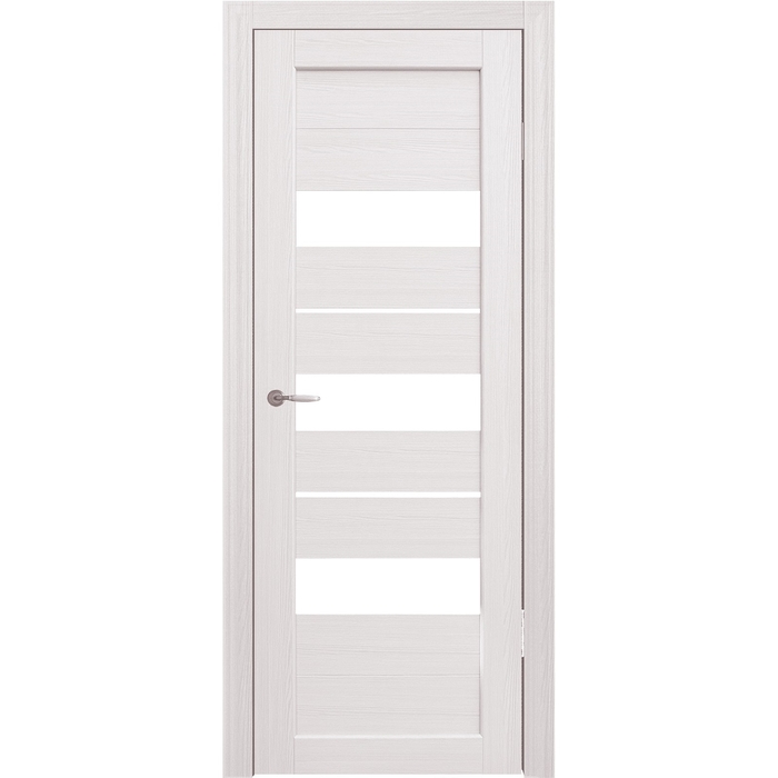 Дверное полотно остекленное Мальта Дуб перламутр, белый лакобель 2000х900