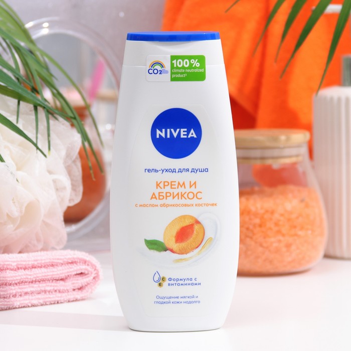 Крем-гель для душа Nivea "Крем абрикос", 250 мл
