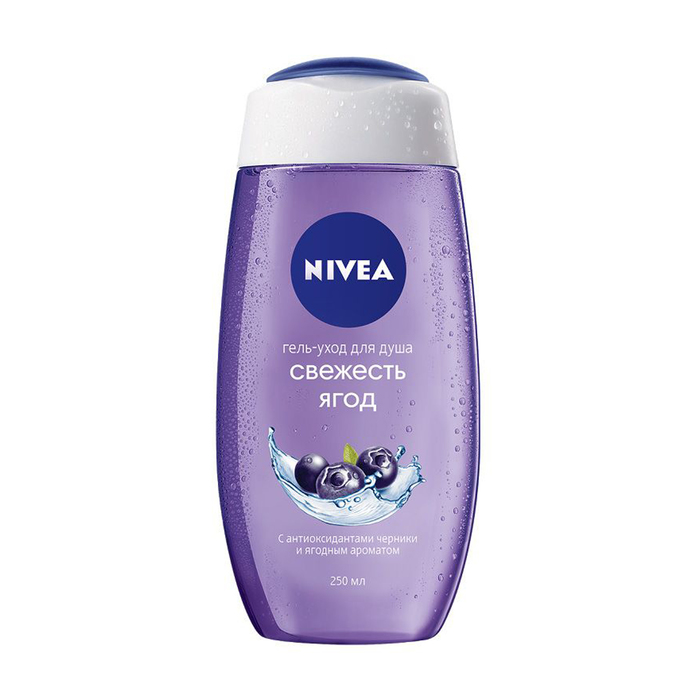 Гель для душа Nivea "Свежесть ягод", женский, 250 мл