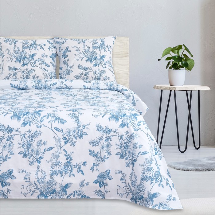 Постельное бельё "Этель" 1,5 сп., Королевский узор, размер 143х215 см, 150х214 см, 70х70 см - 2 шт., 100% хлопок, поплин, 125 г/м2