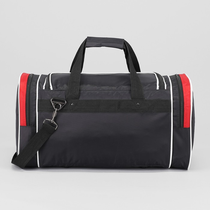 Сумка спортивная на молнии "Империя", 1 отдел, 1 наружный и 2 боковых кармана, длинный ремень, МИКС