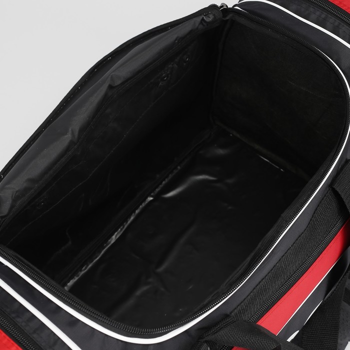 Сумка спортивная на молнии "Империя", 1 отдел, 1 наружный и 2 боковых кармана, длинный ремень, МИКС