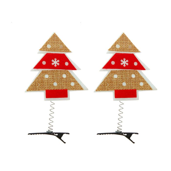 Карнавальный зажим "Ёлочка", набор 2 шт.