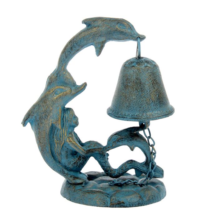 Сувенир колокол "Два дельфина на волне"