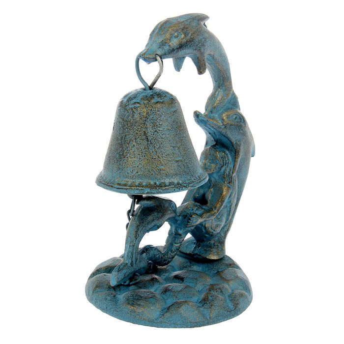 Сувенир колокол "Два дельфина на волне"