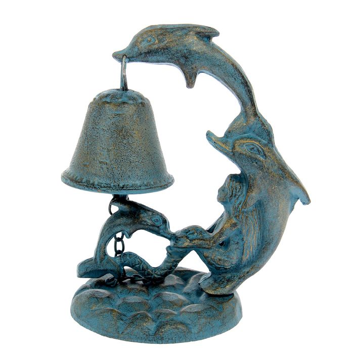 Сувенир колокол "Два дельфина на волне"