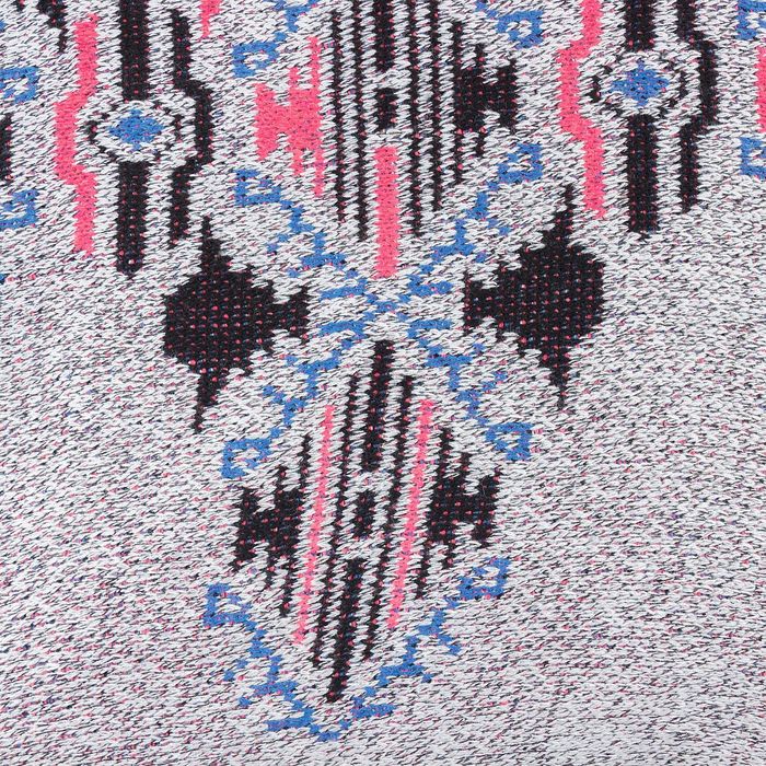 Пончо с рукавами (кардиган) 60х146 см, светлый серый, скандинавский узор, акрил 100%