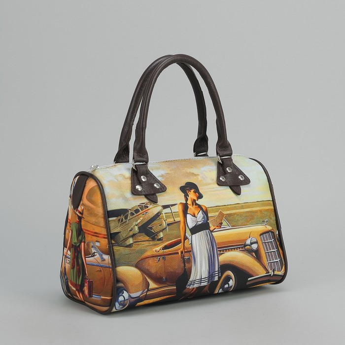 Сумка женская на молнии "Ретро", 1 отдел, 1 наружный карман