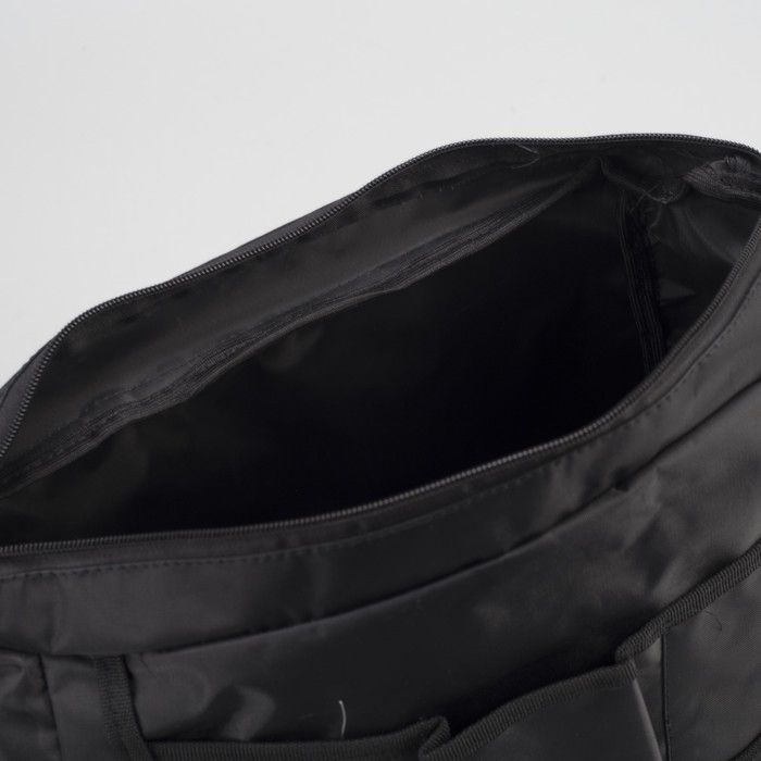 Сумка молодёжная на молнии "Цветной тетрис", 1 отдел, 2 наружных кармана, цвет чёрный/разноцветный