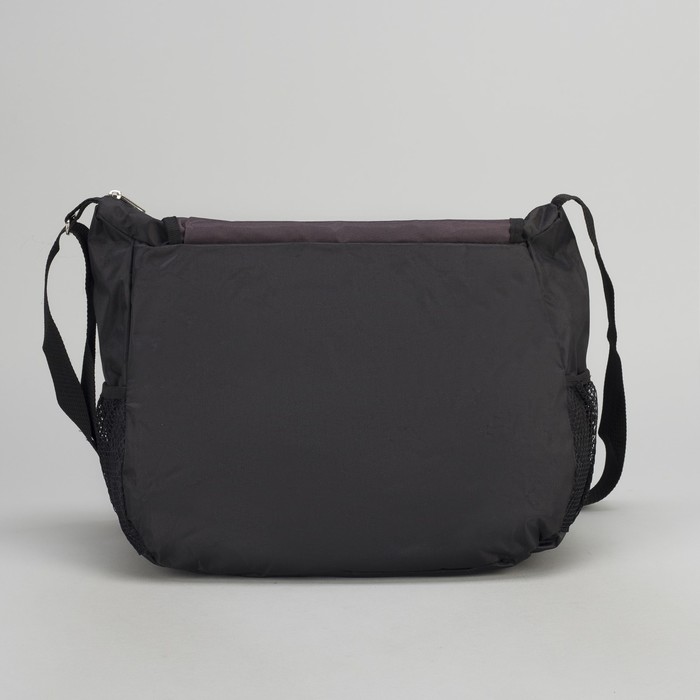 Сумка молодёжная на молнии "Цветные отблески", 1 отдел, 2 наружных кармана, цвет чёрный/разноцветный