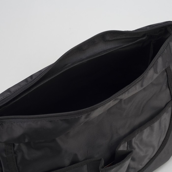 Сумка молодёжная на молнии "Цветные отблески", 1 отдел, 2 наружных кармана, цвет чёрный/разноцветный