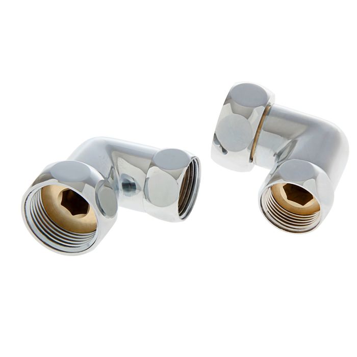 Уголок для полотенцесушителя SANITAN 1740SCS1005, накидные гайки 1"х3/4", хром