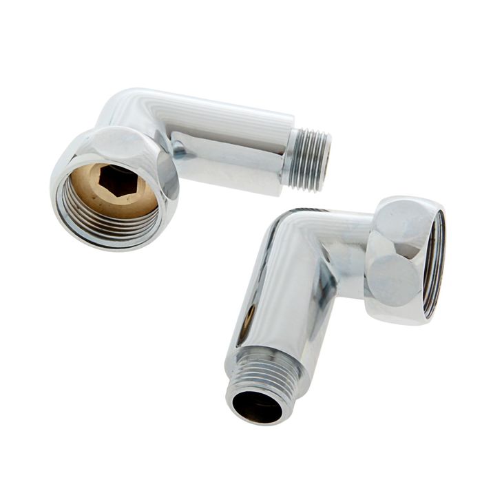 Уголок для полотенцесушителя SANITAN 1741SCS1004, гайка/штуцер 1"х1/2", хром