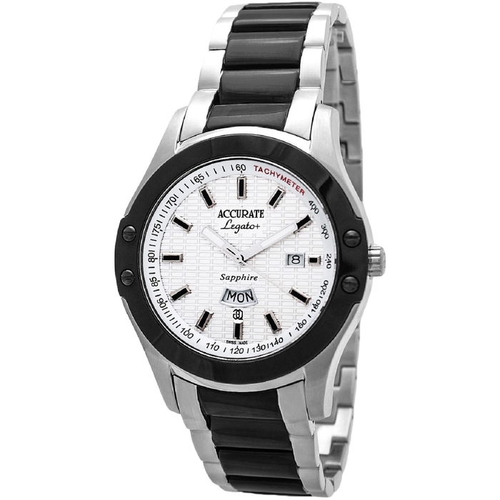Часы наручные мужские ACCURATE AMQ1841BK white