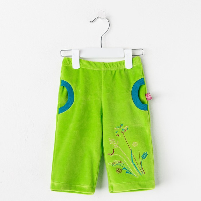 Брюки детские "Лапушка", рост 74 см (48), цвет салатовый/зелёный