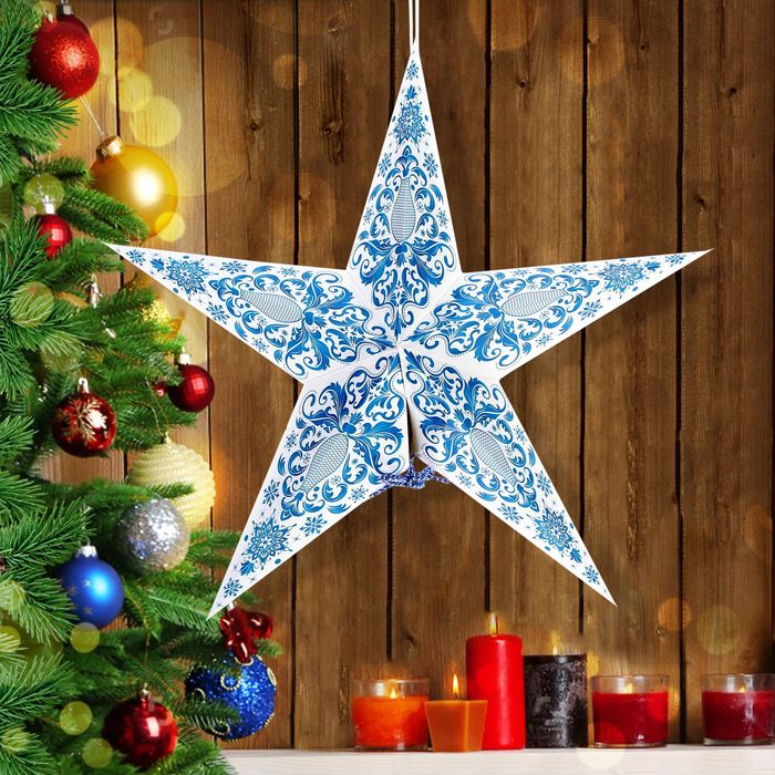 Звезда "С Новым годом!", гжель