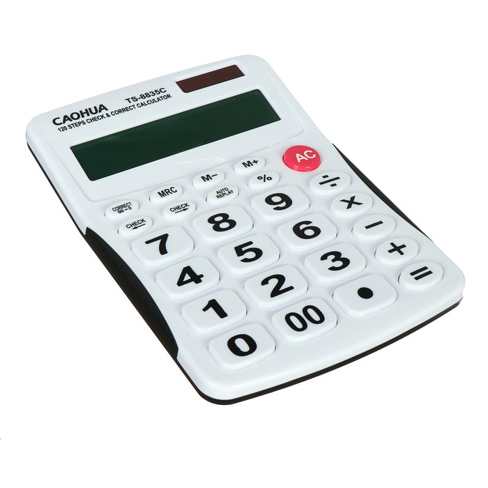 Калькулятор настольный 12-разрядный TS-8835C Caohua двойное питание, большие кнопки