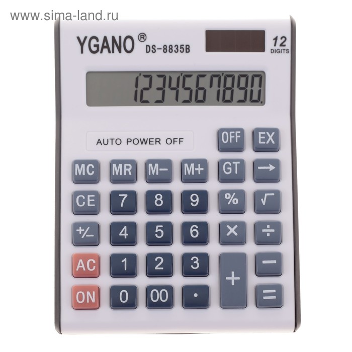 

Калькулятор настольный "YGANO" 12 - разрядный, DS - 8835B