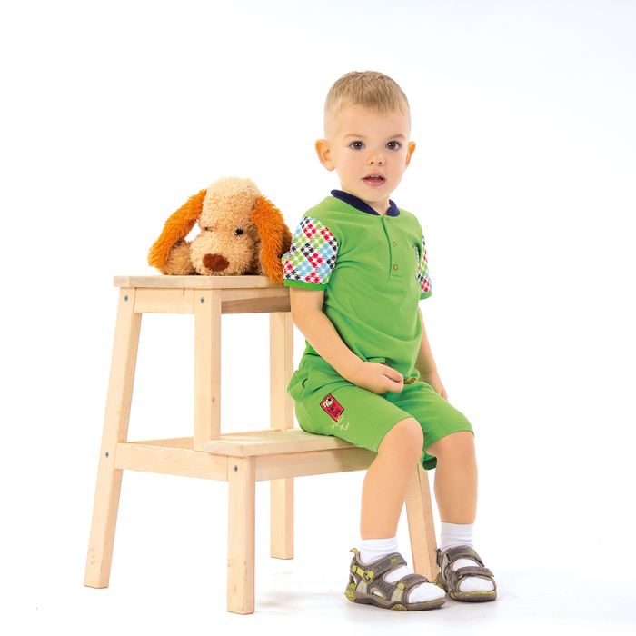 Футболка для мальчика "Пёс на ферме", рост 62 см (42), цвет салатовый (арт. ЮДК030001_М)