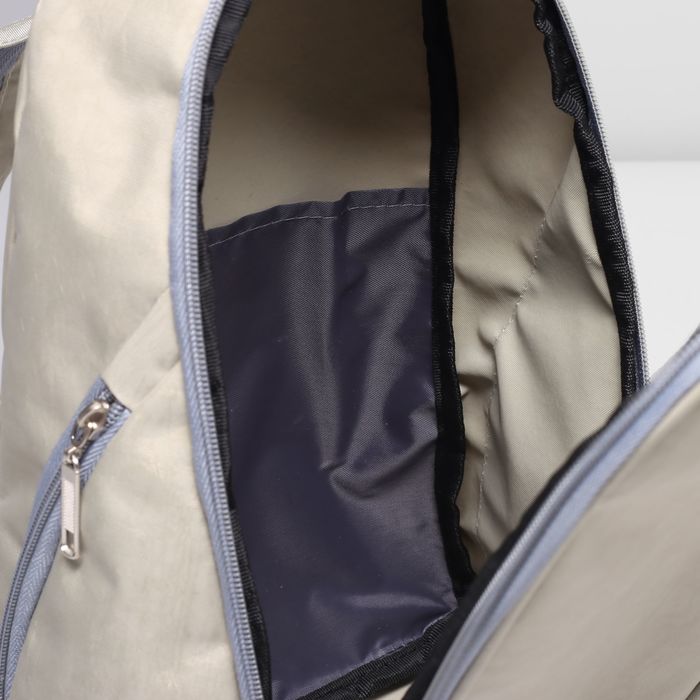 Рюкзак молодёжный на молнии, 1 отдел, 2 наружных кармана, серый